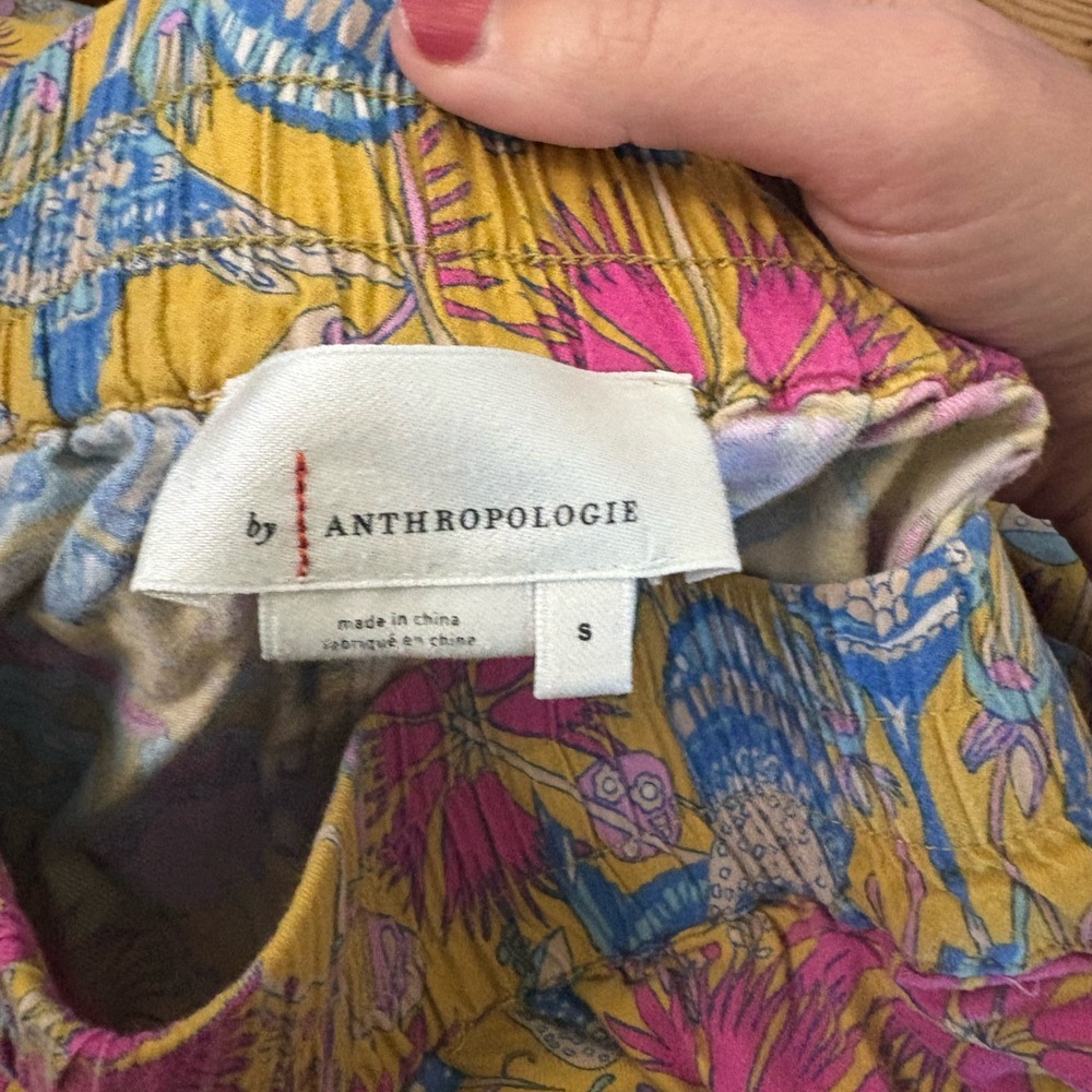 Anthropologie Colorful Floral Lounge Pants Size S - Picture 5 of 9